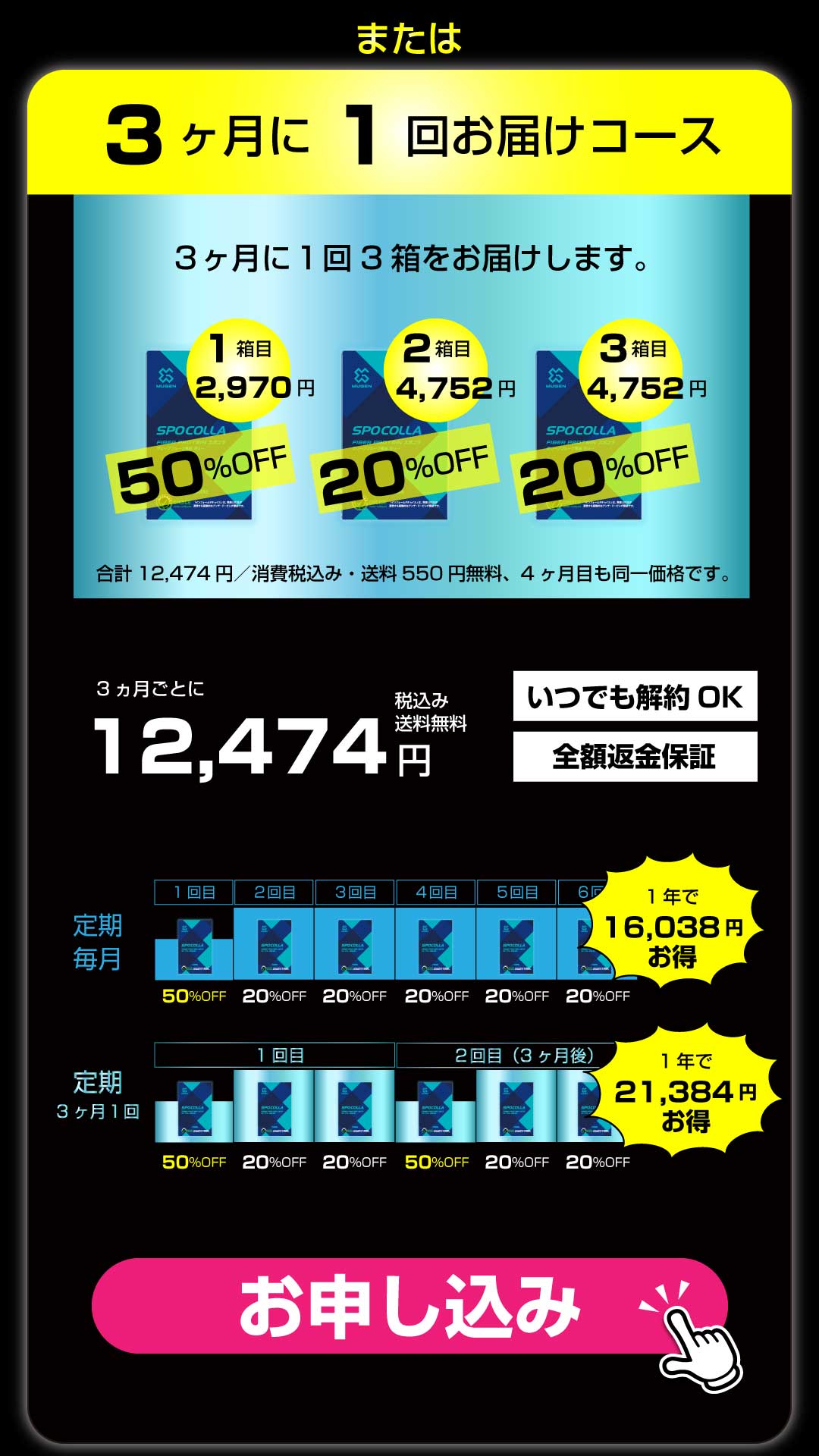 スポコラ３カ月に１回お届け